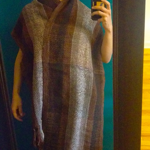 Pure Wool, Super Warm Striped 84" Handmade Scarf - Picture 3 of 5